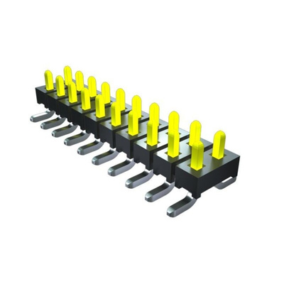 Samtec TMM Series Straight Surface Mount Pin Header, 10 Contact(s), 2.0mm Pitch, 2 Row(s), Unshrouded