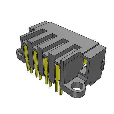 Samtec MPT Series Right Angle PCB Header, 4 Contact(s), 5.0mm Pitch, 1 Row(s), Shrouded