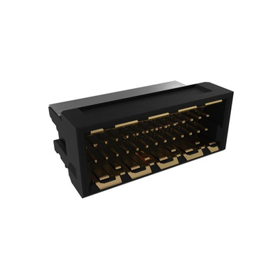 Amphenol Communications Solutions Minitek Microspeed Series Right Angle Surface Mount PCB Header, 26 Contact(s), 1.0mm