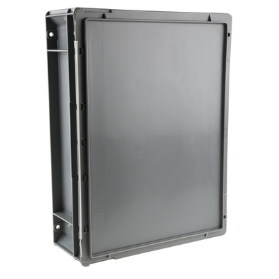 Schoeller Allibert 10L Grey Plastic Small Storage Box, 400mm x 300mm x 129mm