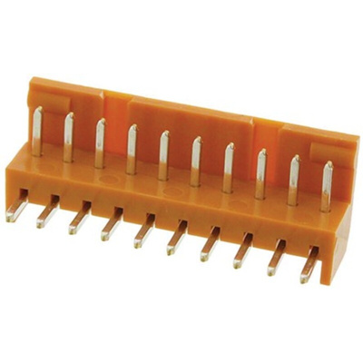 JAE IL-G Series Right Angle Through Hole PCB Header, 10 Contact(s), 2.5mm Pitch, 1 Row(s), Shrouded