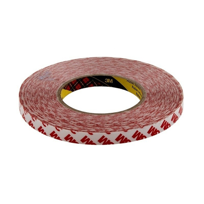 3M 9088 Transparent Double Sided Plastic Tape, 12mm x 50m