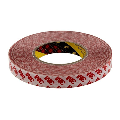 3M 9088 Transparent Double Sided Plastic Tape, 19mm x 50m