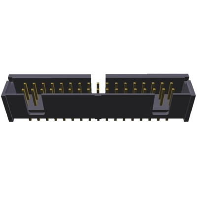 TE Connectivity AMP-LATCH Series Straight Through Hole PCB Header, 34 Contact(s), 2.54mm Pitch, 2 Row(s), Shrouded