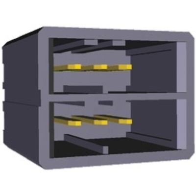 TE Connectivity Dynamic 3000 Series Straight Through Hole PCB Header, 6 Contact(s), 3.81mm Pitch, 2 Row(s), Shrouded