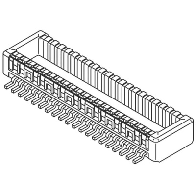 Molex SlimStack Series Straight Surface Mount PCB Header, 70 Contact(s), 0.5mm Pitch, 2 Row(s), Shrouded