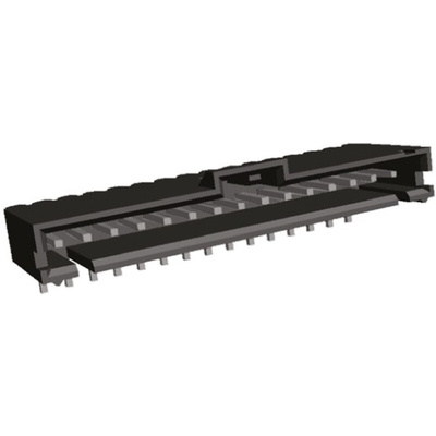 TE Connectivity AMPMODU MTE Series Right Angle Through Hole PCB Header, 15 Contact(s), 2.54mm Pitch, 1 Row(s), Shrouded