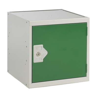 RS PRO 1 Door Steel Green Storage Locker, 300 mm x 300 mm x 300mm