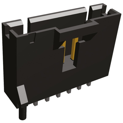 TE Connectivity AMPMODU MTE Series Straight Through Hole PCB Header, 7 Contact(s), 2.54mm Pitch, 1 Row(s), Shrouded