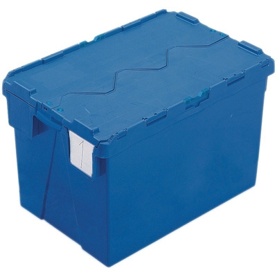 Schoeller Allibert 70L Blue PP Large Folding Crate, 400mm x 600mm x 400mm