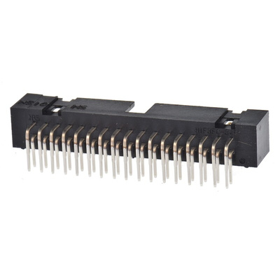 Hirose HIF3FC Series Right Angle Through Hole PCB Header, 34 Contact(s), 2.54mm Pitch, 2 Row(s), Shrouded