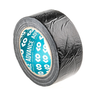 Advance Tapes AT170 Gloss Black Duct Tape, 50mm x 25m, 0.20mm Thick