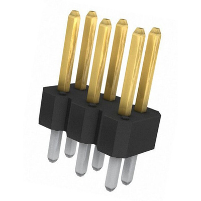 Amphenol Communications Solutions BergStik Series Straight Through Hole Pin Header, 6 Contact(s), 2.54mm Pitch, 2