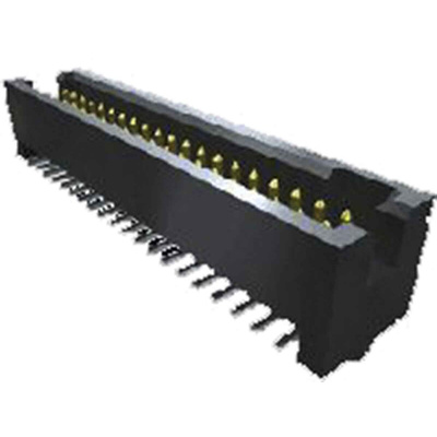 Samtec TFM Series Straight Through Hole PCB Header, 10 Contact(s), 1.27mm Pitch, 2 Row(s), Shrouded