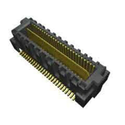 Samtec QMS Series Straight Surface Mount PCB Header, 104 Contact(s), 0.635mm Pitch, 2 Row(s), Shrouded