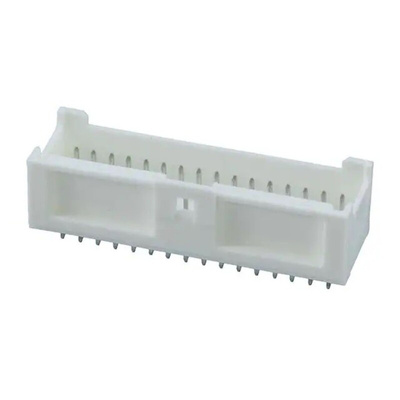 Molex MicroClasp Series Vertical PCB Header, 32 Contact(s), 2.0mm Pitch, 2 Row(s), Shrouded