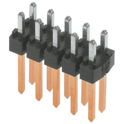 Molex C-Grid Series Vertical Through Hole Pin Header, 10 Contact(s), 2.54mm Pitch, 2 Row(s), Unshrouded