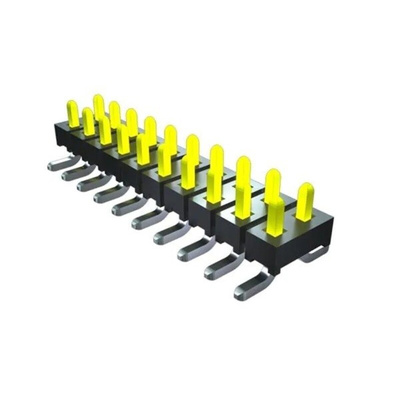 Samtec TMM Series Vertical Surface Mount Pin Header, 6 Contact(s), 2.0mm Pitch, 2 Row(s), Unshrouded