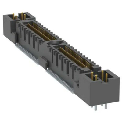 Samtec QMS Series Surface Mount PCB Header, 104 Contact(s), 0.635mm Pitch, 2 Row(s), Shrouded