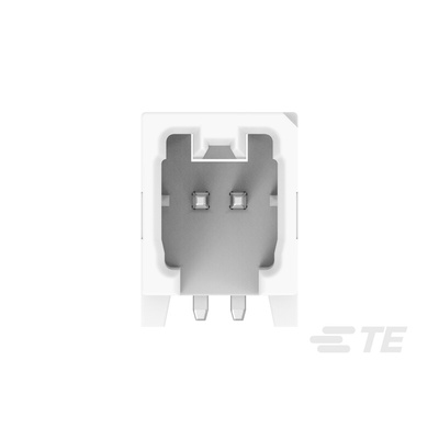 TE Connectivity MICRO CT Series Straight Board Mount PCB Header, 2 Contact(s), 1.2mm Pitch, 1 Row(s)