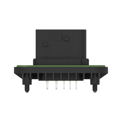 TE Connectivity 1-23781 Series Vertical Panel Mount PCB Header, 10 Contact(s), 6mm Pitch, 2 Row(s), Shrouded