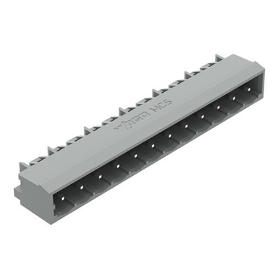 Wago 231 Series Angled PCB Mount PCB Header, 12 Contact(s), 5mm Pitch, 1 Row(s), Shrouded