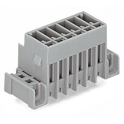 Wago 769 Series Straight PCB Mount PCB Header, 2 Contact(s), 5mm Pitch, 1 Row(s), Shrouded