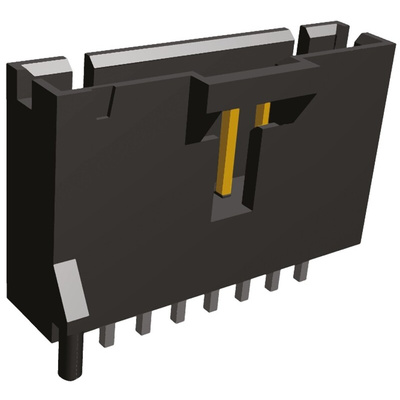 TE Connectivity AMPMODU MTE Series Straight Through Hole PCB Header, 8 Contact(s), 2.54mm Pitch, 1 Row(s), Shrouded