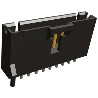 TE Connectivity AMPMODU MTE Series Straight Through Hole PCB Header, 10 Contact(s), 2.54mm Pitch, 1 Row(s), Shrouded