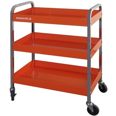 Bahco 3 Shelf Aluminium Workshop Trolley, 1315 x440 x1025mm, 30 (per shelf)kg Load