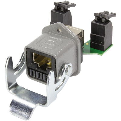 HARTING RJ45 Hybrid Series Female RJ45 Connector, Panel Mount, Cat6