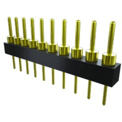 Samtec TS Series Straight Through Hole Pin Header, 32 Contact(s), 2.54mm Pitch, 1 Row(s), Unshrouded