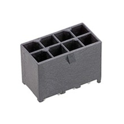 Molex Mega-Fit Series Straight Through Hole PCB Header, 10 Contact(s), 5.7mm Pitch, 2 Row(s), Shrouded