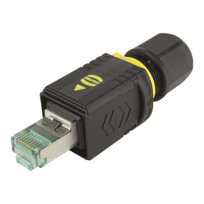 HARTING PushPull V4 Series Male RJ45 Connector, Cable Mount, Cat6a, 360° Shield