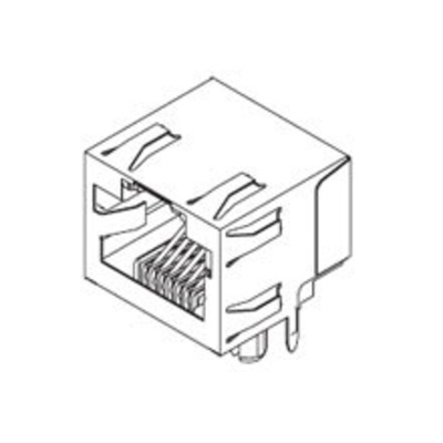 Molex 44620 Series Female RJ45 Connector, Through Hole, Cat3