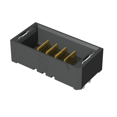 Samtec UMPT Series Straight Through Hole PCB Header, 4 Contact(s), 2.0mm Pitch, 1 Row(s), Shrouded