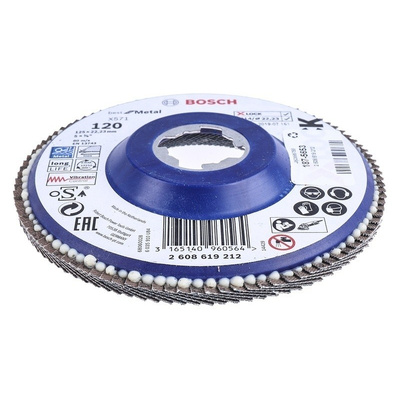 Bosch X-Lock Zirconia Aluminium Flap Disc, 125mm, P120 Grit