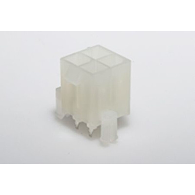 Molex Mini-Fit Jr. Series Vertical Through Hole PCB Header, 4 Contact(s), 4.2mm Pitch, 2 Row(s), Shrouded