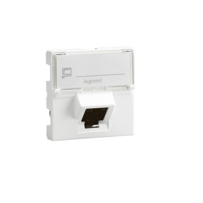 Legrand Mosaic Series RJ45 Socket, Flush Mount, Cat6