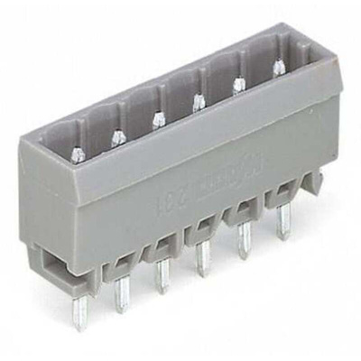 Wago 231 Series Series Straight PCB Header, 8 Contact(s), 5mm Pitch, 1 Row(s)