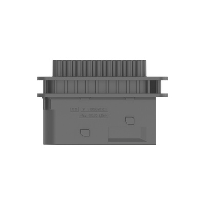TE Connectivity 1-23695 Series Straight Cable Mount PCB Header, 18 Contact(s), 6mm Pitch, 2 Row(s), Shrouded