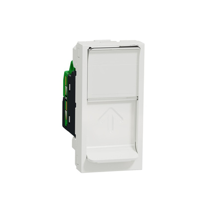 Schneider Electric New Unica Series Female RJ45 Socket, Flush Mount, Cat6, STP Shield