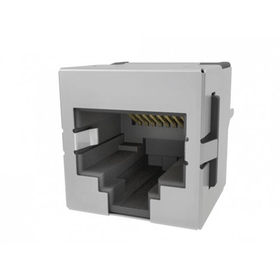 Amphenol Communications Solutions RJE74 Series Female Ethernet Connector, Through Hole, Cat3