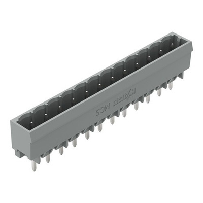 Wago 231 Series Straight Vertical/Horizontal Mount Header, 12 Contact(s), 1mm Pitch, 1 Row(s), Unshrouded