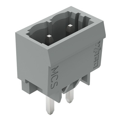 Wago 231 Series Straight PCB Mount PCB Header, 2 Contact(s), 5mm Pitch, 1 Row(s), Shrouded