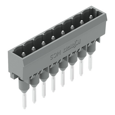 Wago 231 Series Straight Rail Mount Header, 8 Contact(s), 1.2mm Pitch, 1 Row(s), Unshrouded