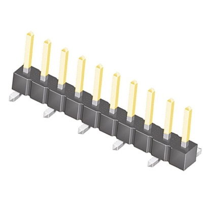 Samtec TSM Series Straight Surface Mount Pin Header, 10 Contact(s), 2.54mm Pitch, 1 Row(s), Unshrouded