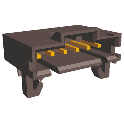 TE Connectivity AMPMODU MTE Series Right Angle Through Hole PCB Header, 6 Contact(s), 2.54mm Pitch, 1 Row(s), Shrouded