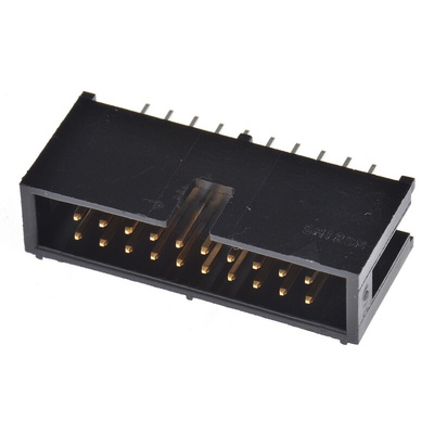 Hirose HIF3F Series Straight Through Hole PCB Header, 20 Contact(s), 2.54mm Pitch, 2 Row(s), Shrouded