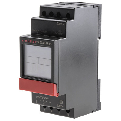 Muller Digital DIN Rail Time Switch 230 V ac, 1-Channel